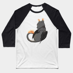 Sitting Hellcat Baseball T-Shirt